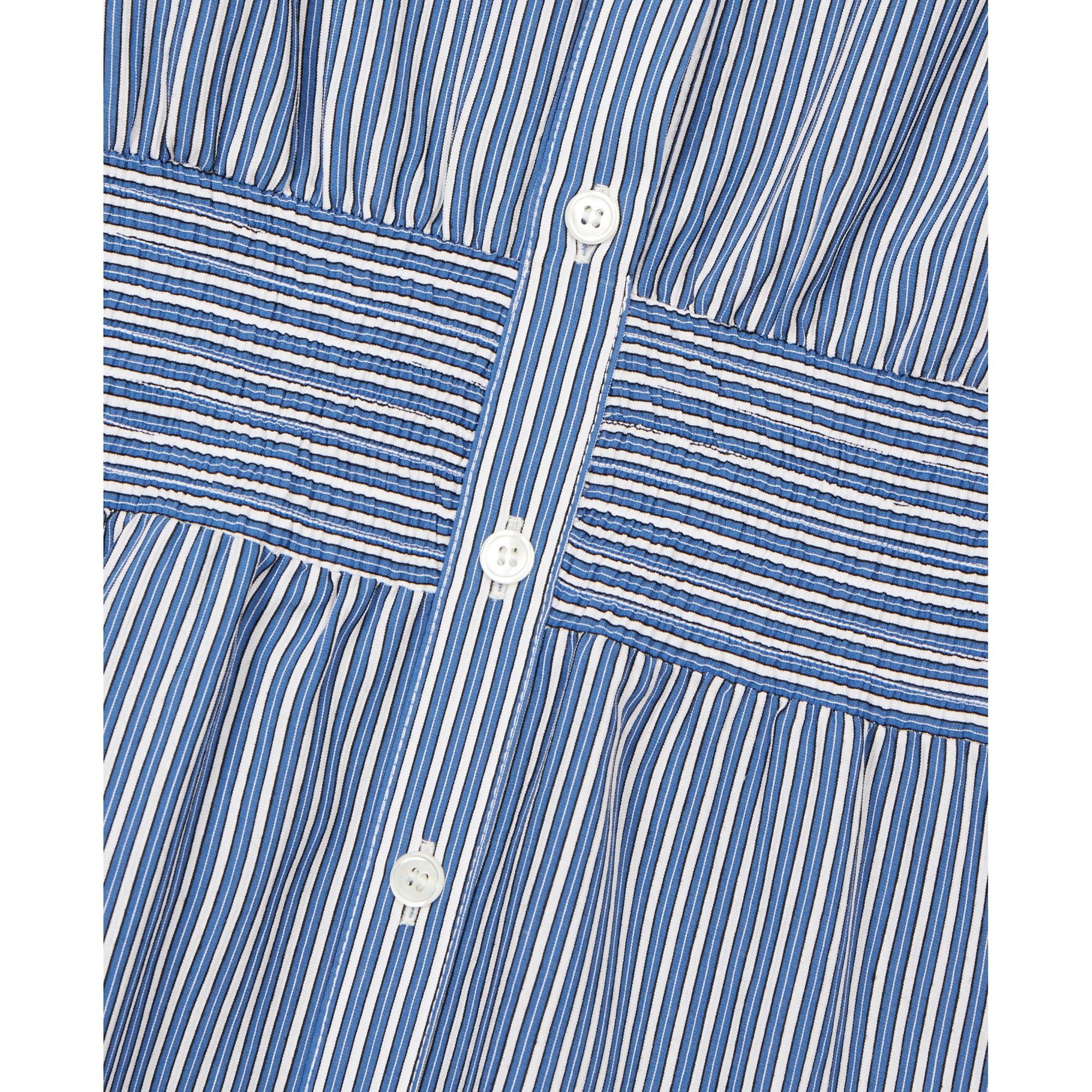 Striped Mini Shirt Dress | Women | Blue White