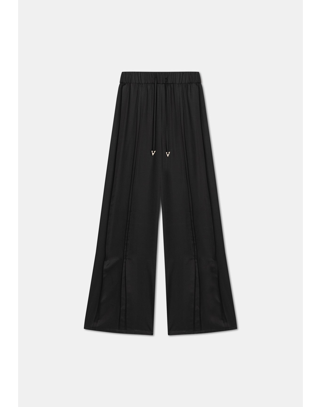 Andros | Satin Wide Leg Pants | Black