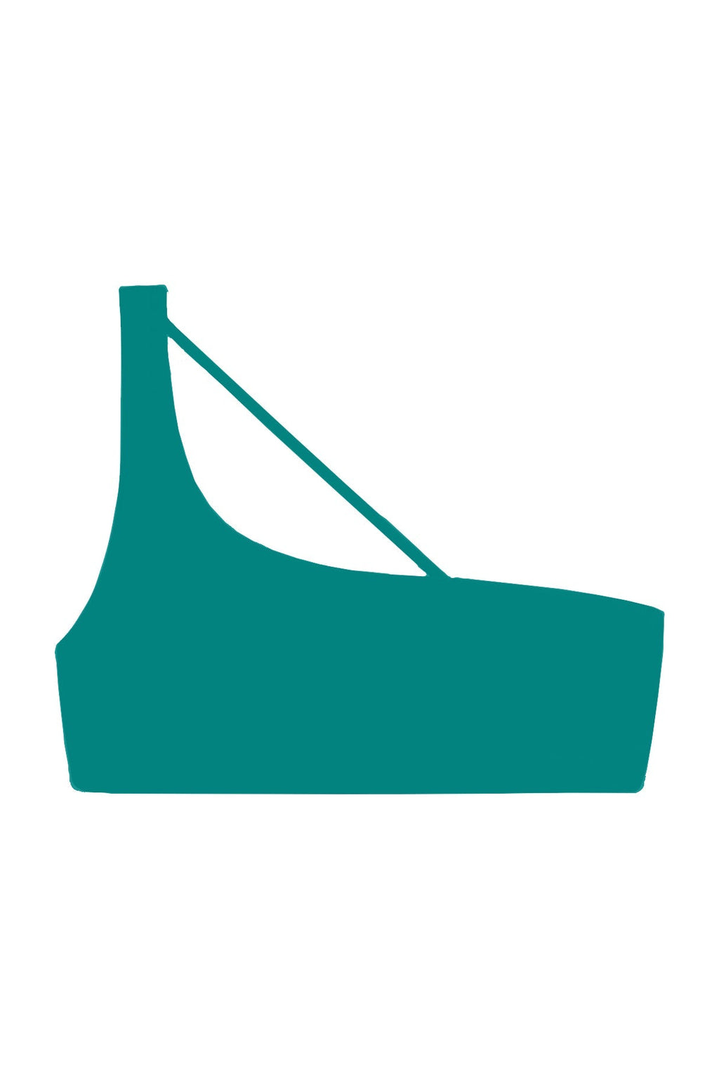 Apex One Shoulder Top | Aqua Sheen