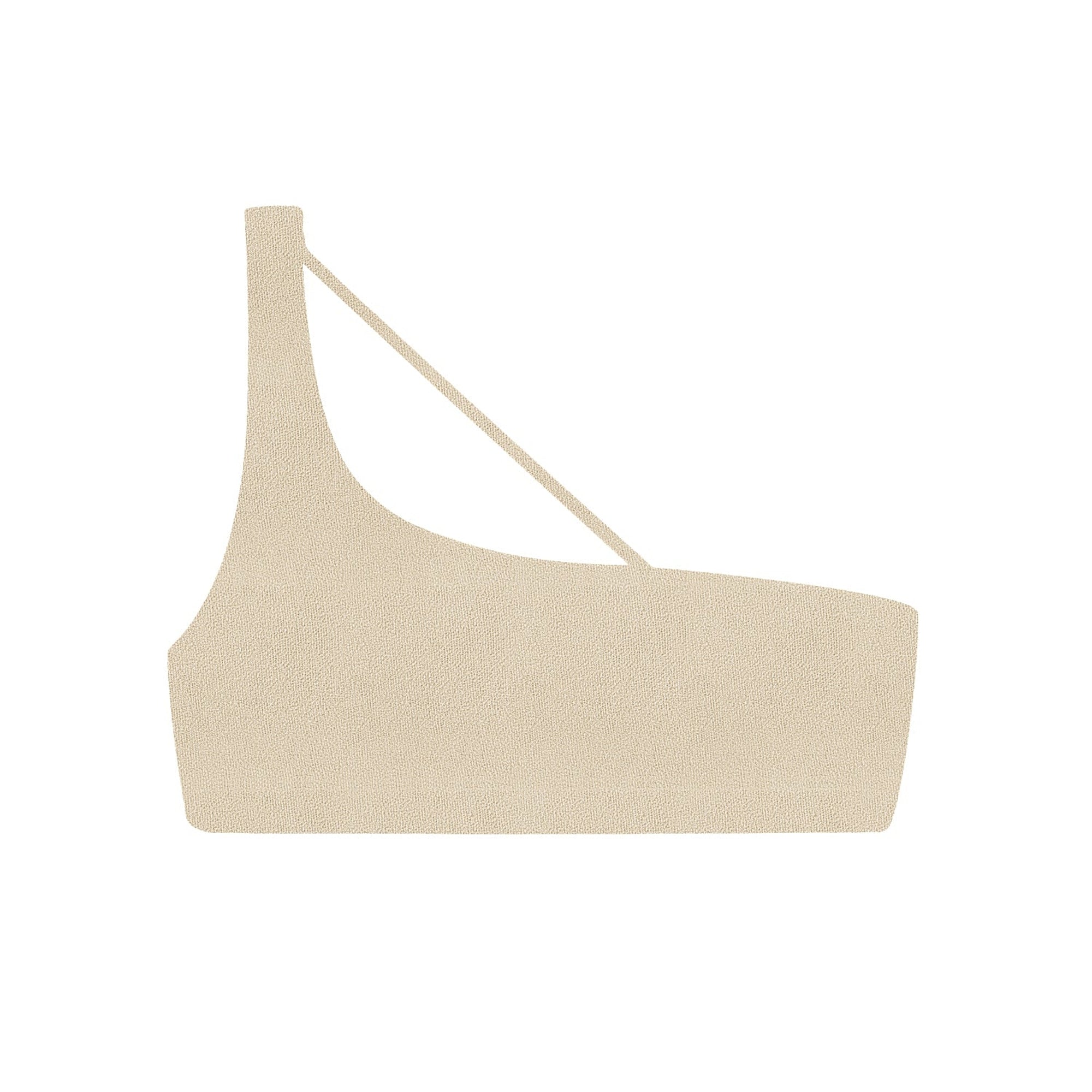 Apex One Shoulder Top | Ivory Sheen