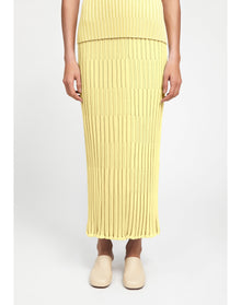 Aria | Knitted Maxi Skirt | Yellow