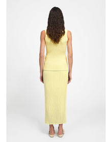 Aria | Knitted Maxi Skirt | Yellow