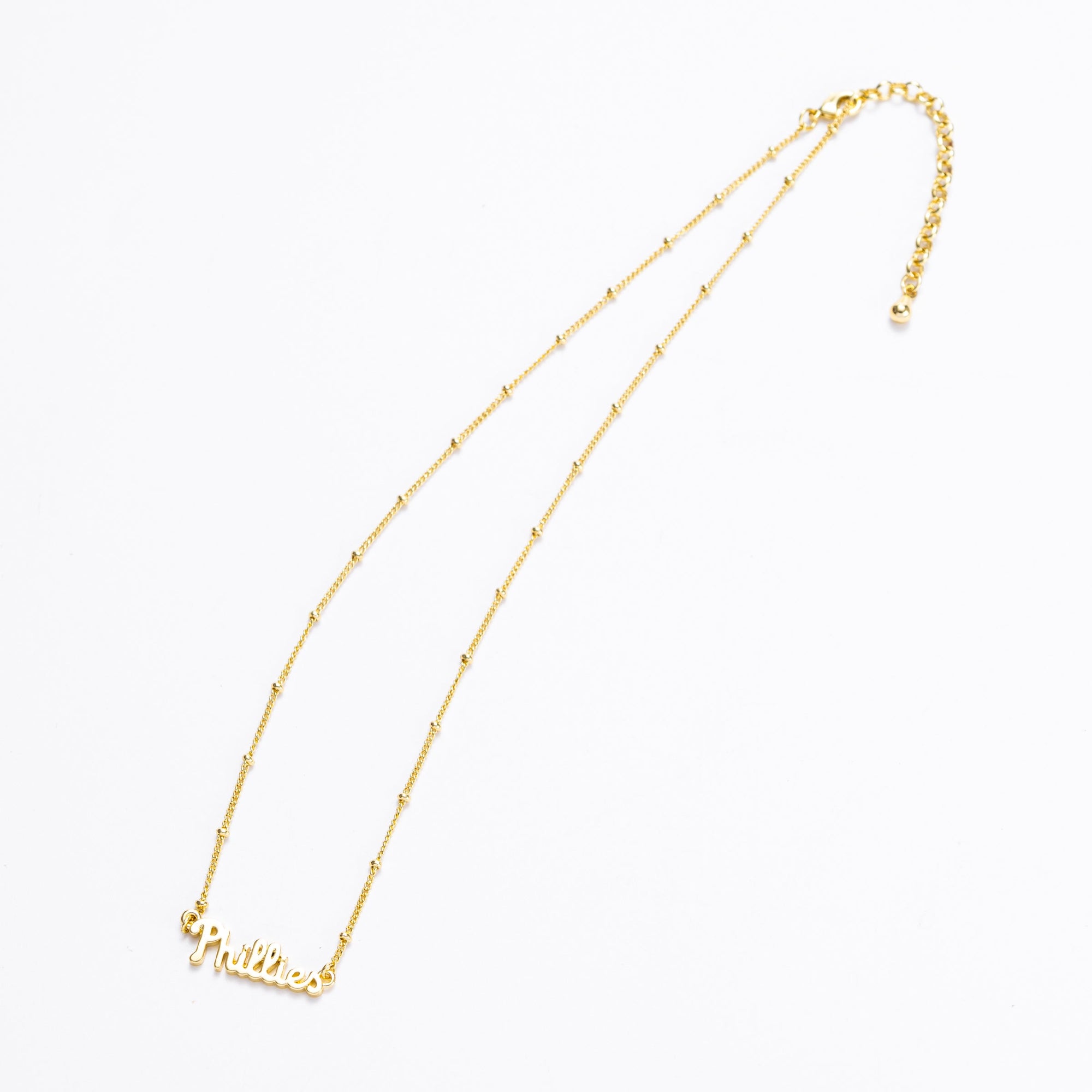 Bijoux Sport by Luv Aj MLB Nameplate Pendant Necklace | Philadelphia Phillies | Gold