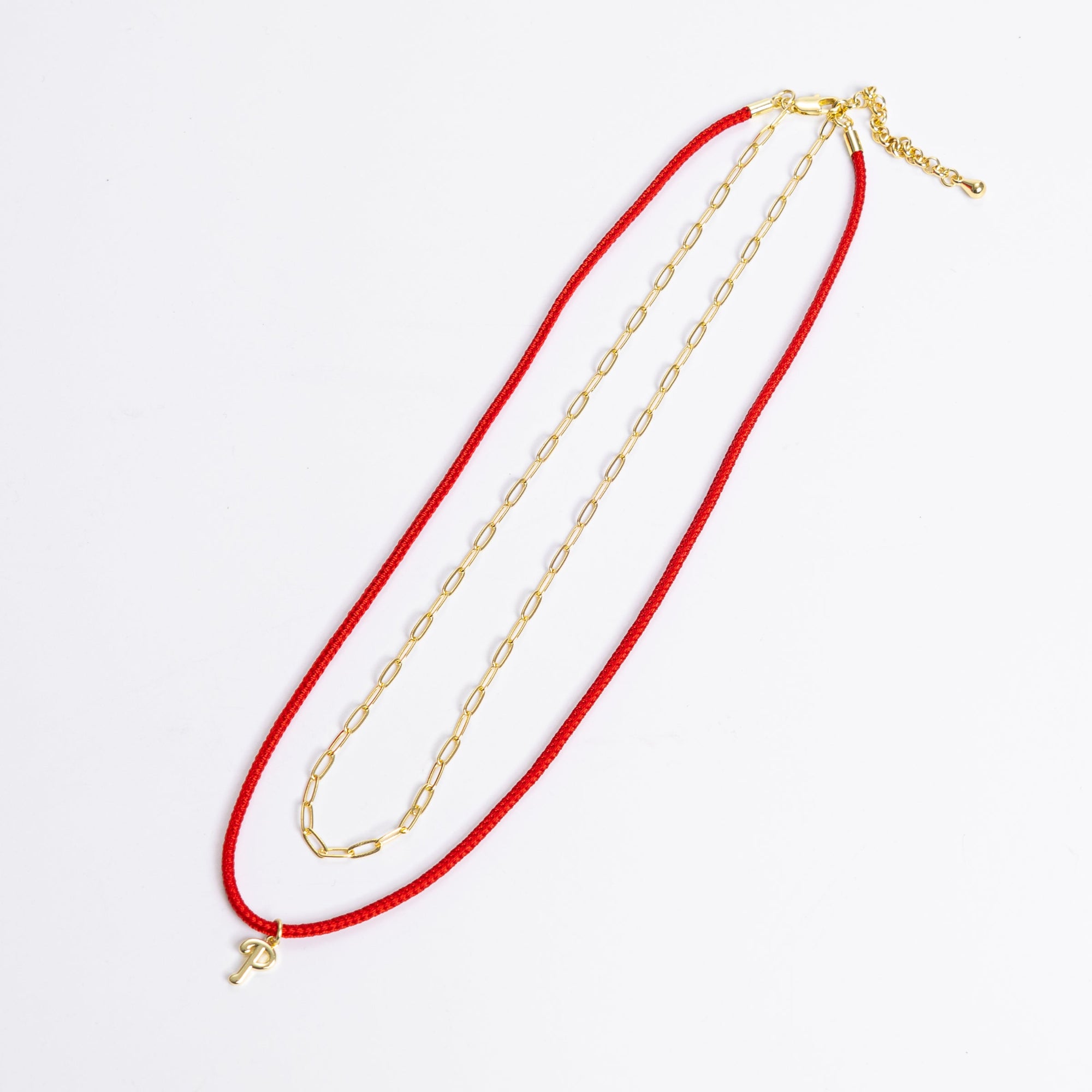 Bijoux Sport by Luv Aj MLB Logo Cord Necklace Set | Philadelphia Phillies | Gold