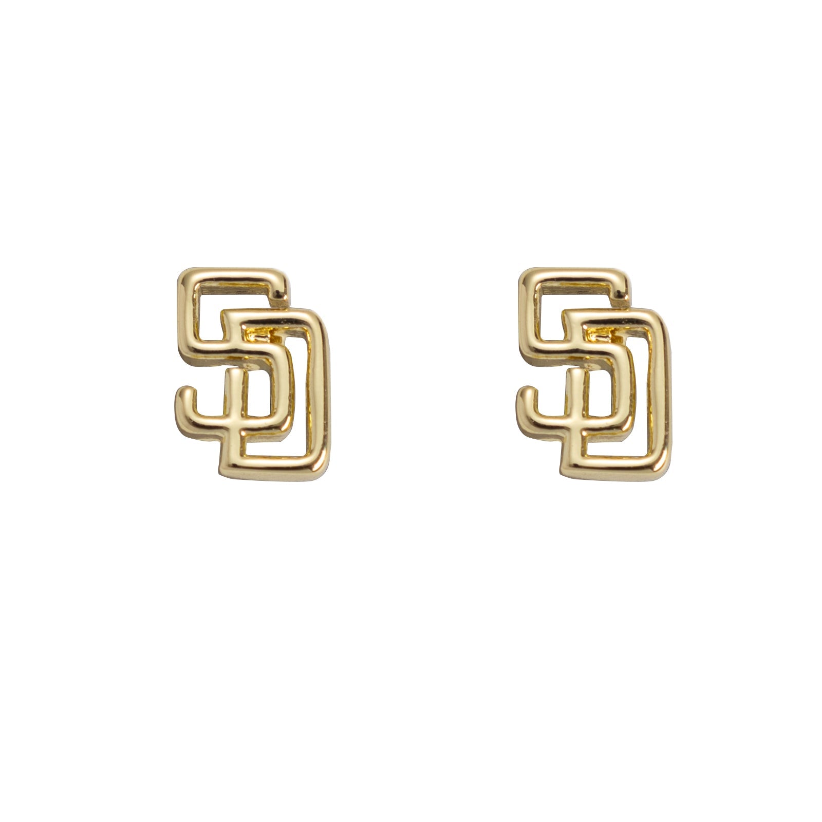 Bijoux Sport by Luv Aj MLB Logo Stud Earrings | San Diego Padres | Gold
