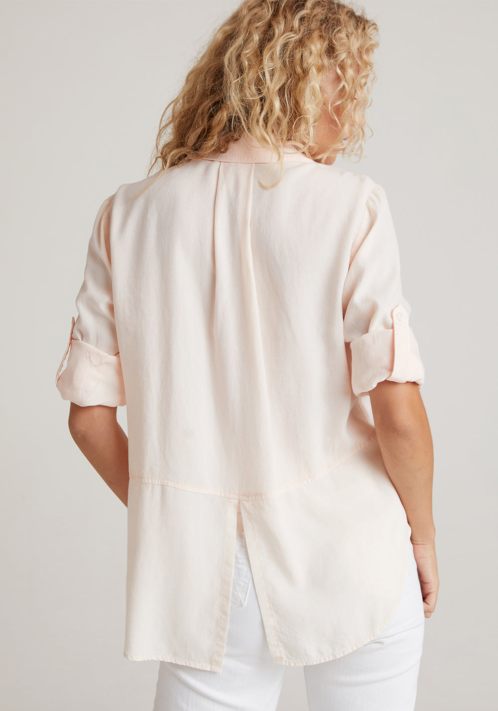 Split Back Button Down | Sunset Coral