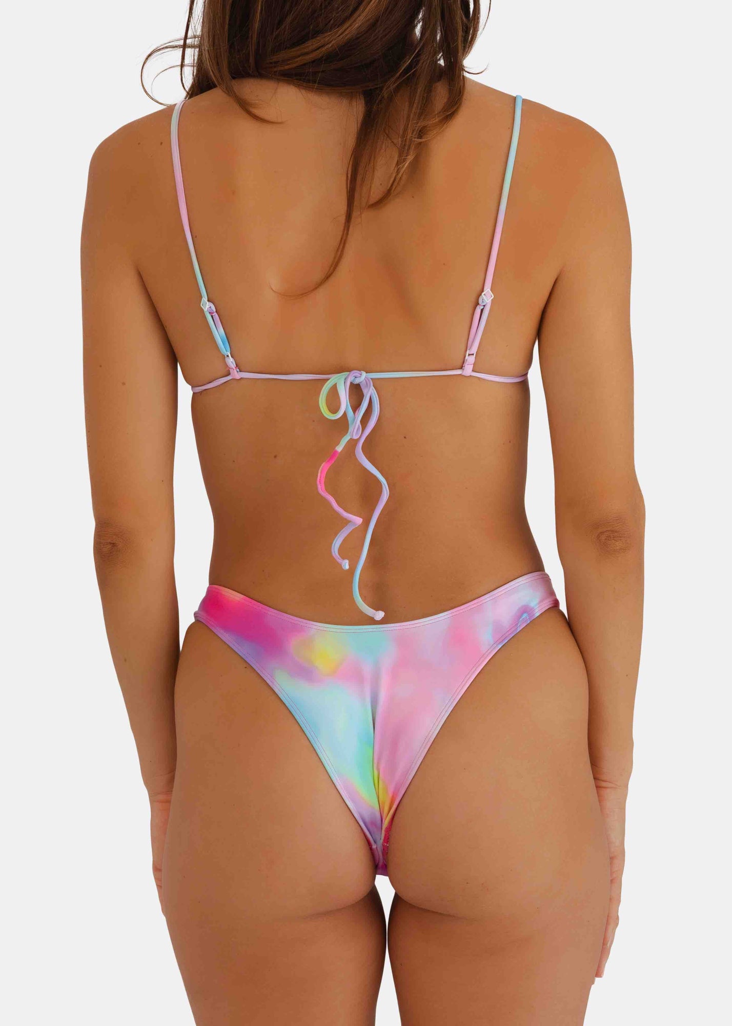 Sacred Tie Back Tassel Bikini Top | Caribbean Dream Print
