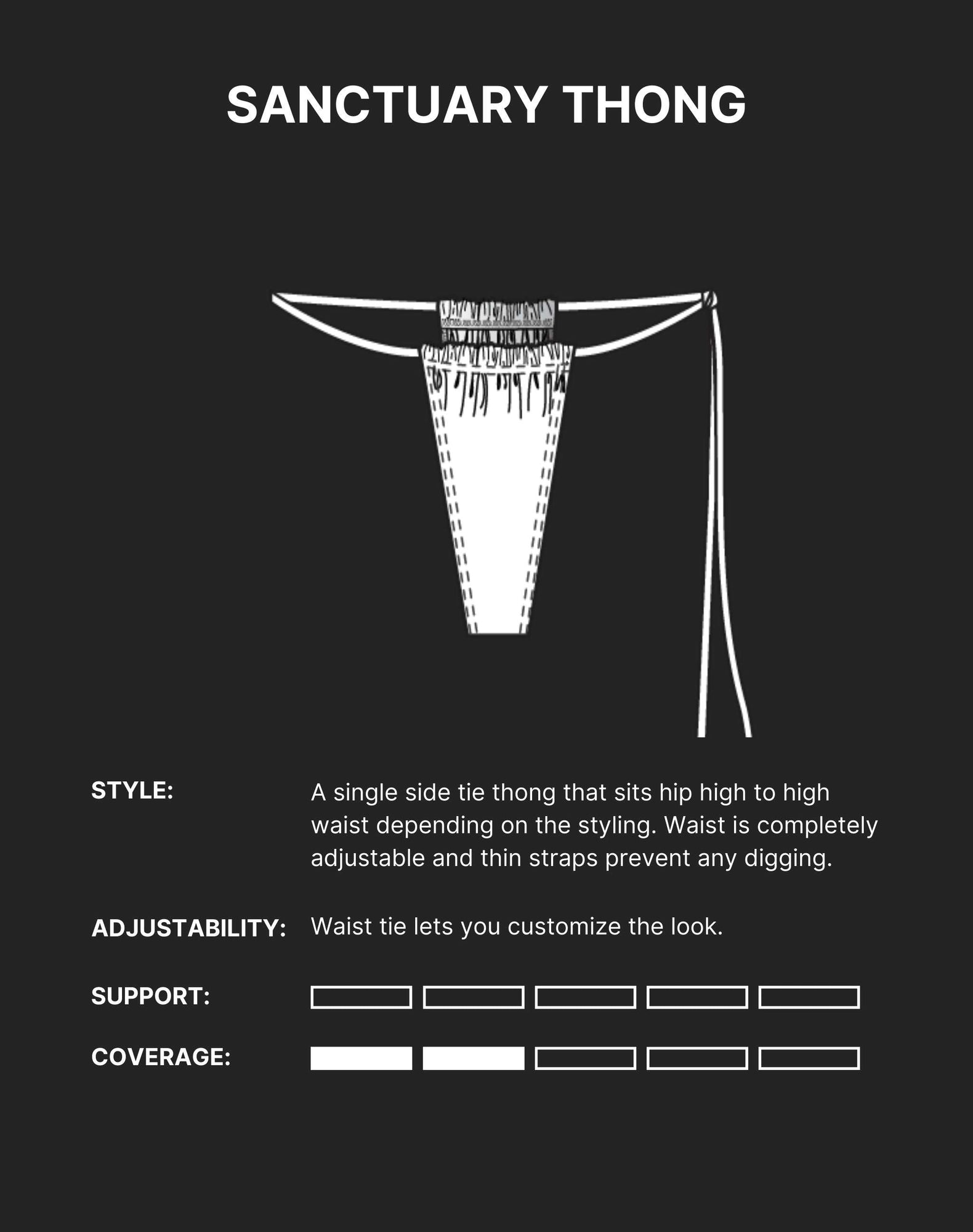 Sanctuary Tassel Thong Bikini Bottom | Skinny Dip Brown