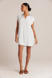 Cap Sleeve V|Neck Dress| White