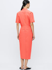 Bali Wrap Shirtdress | Coral