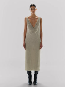 Noche Midi Dress | Silver Night