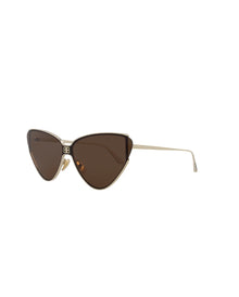 Balenciaga Cat Eye Metal Sunglasses | Gold