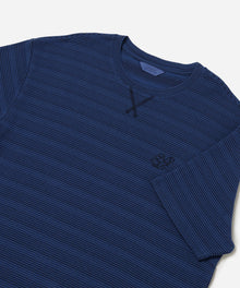 Limoges | Striped Waffle Relaxed SS Tee