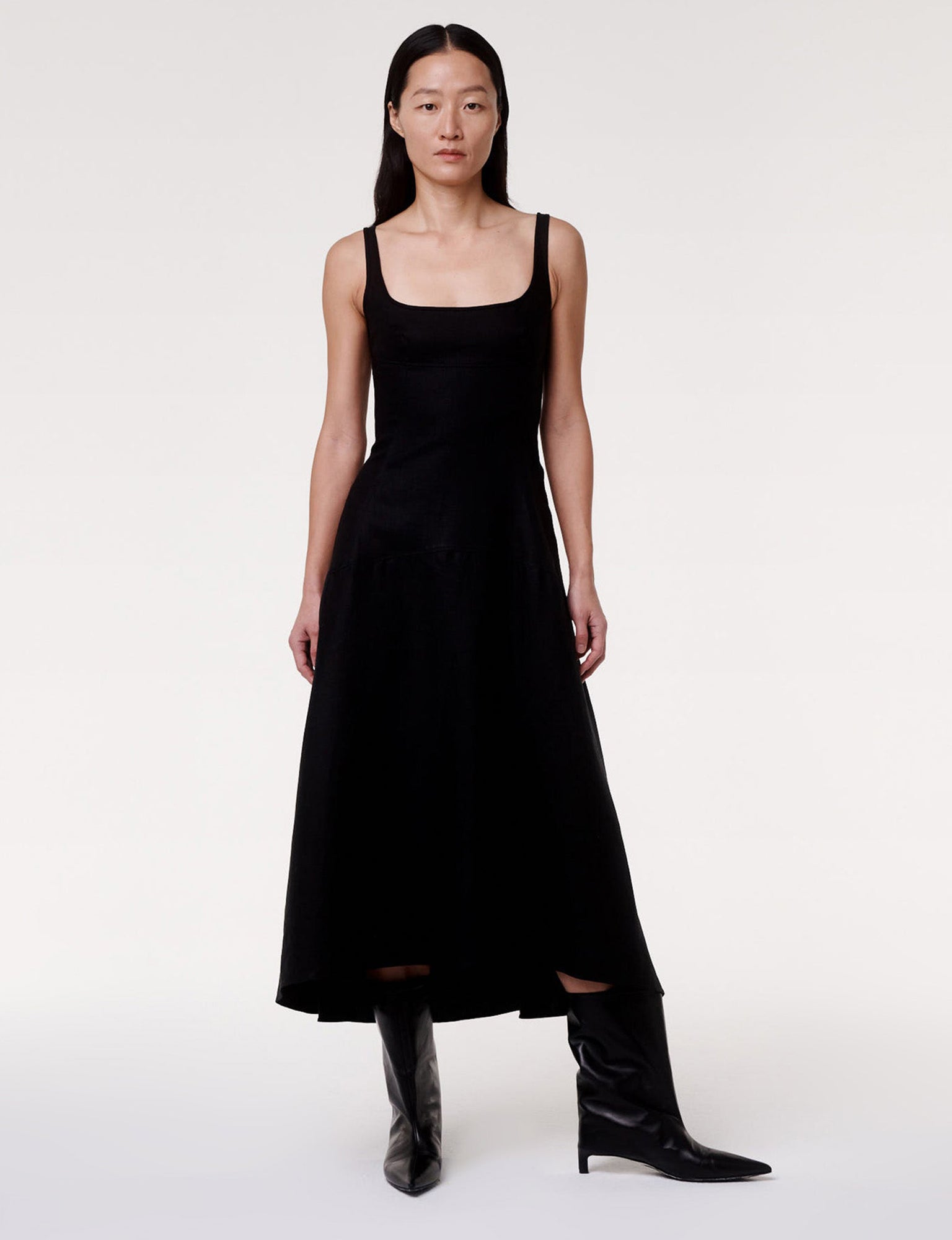 Women | Seamed Bodice Dress | Black