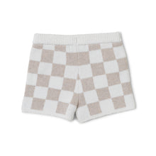 Toddler Cozychic Cotton Checkered Short | Oatmeal/Cream