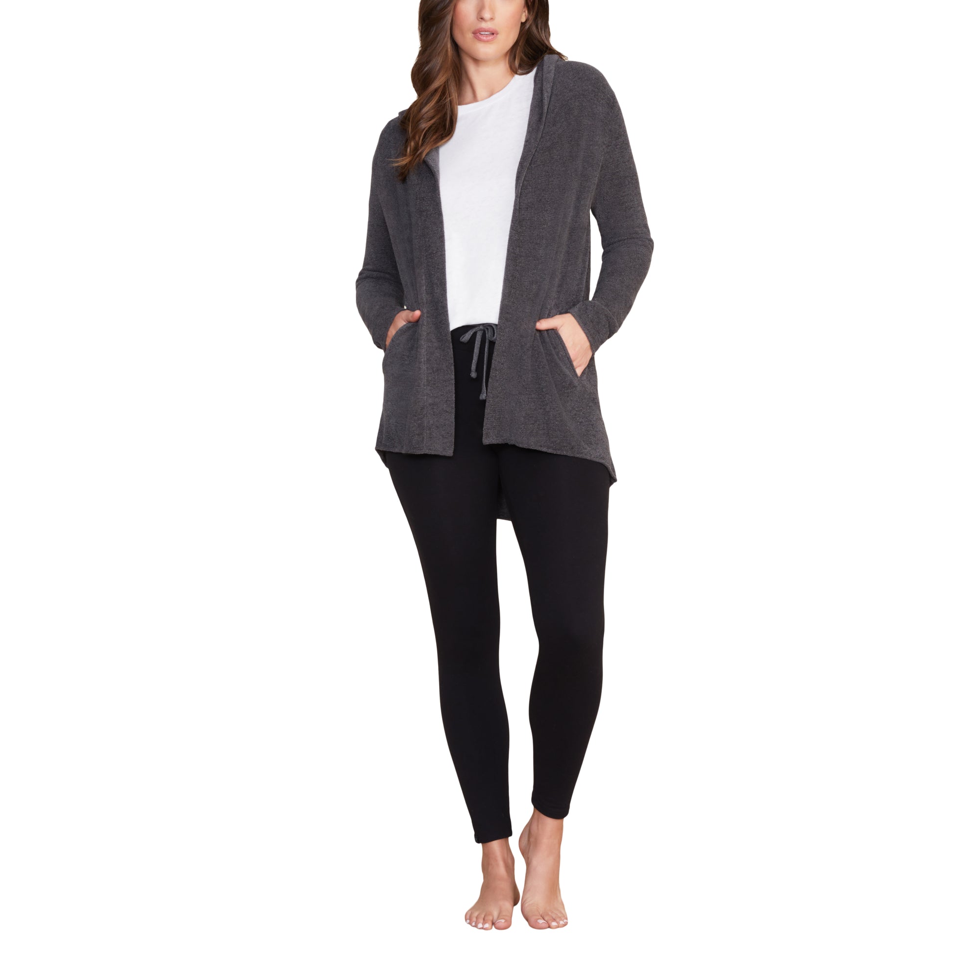 Cozychic Ultra Lite Hooded Cardi | Carbon