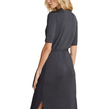 Luxe Milk Jersey 3/4 Sleeve Wrap Dress | Carbon