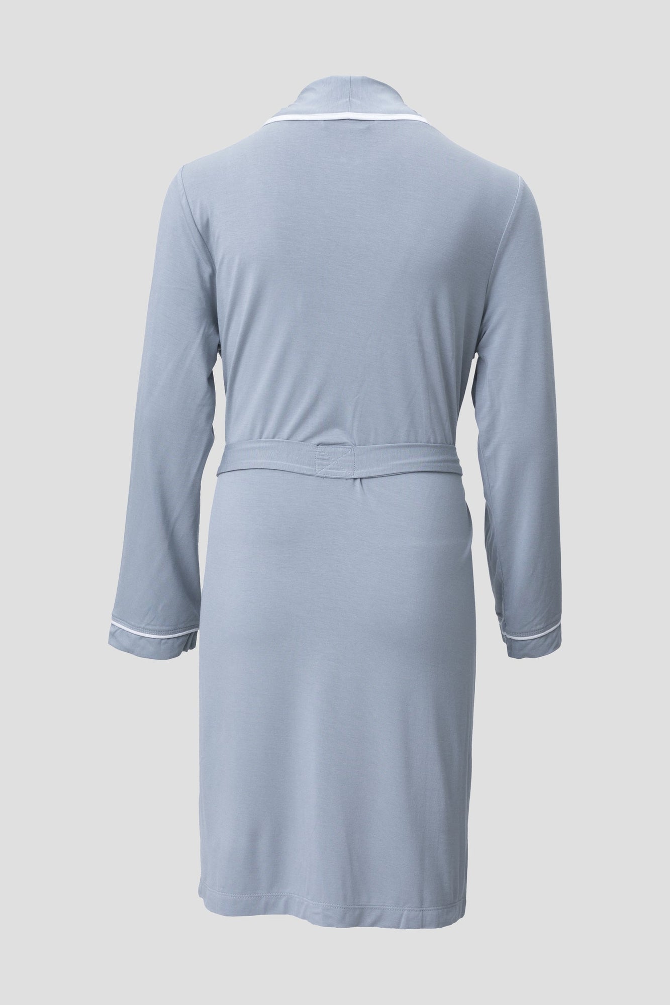 Youth | Malibu Collection Soft Jersey Piped Robe | Moonbeam/White