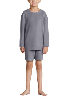 Youth | Malibu Collection Brushed Fleece Cargo Short | Coal