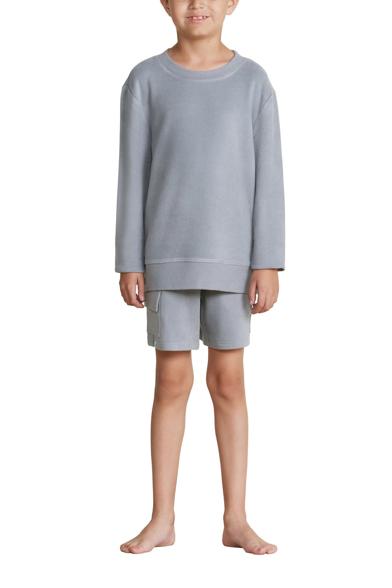 Youth | Malibu Collection Brushed Fleece Pullover | Moonbeam