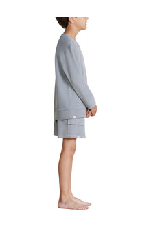 Youth | Malibu Collection Brushed Fleece Pullover | Moonbeam