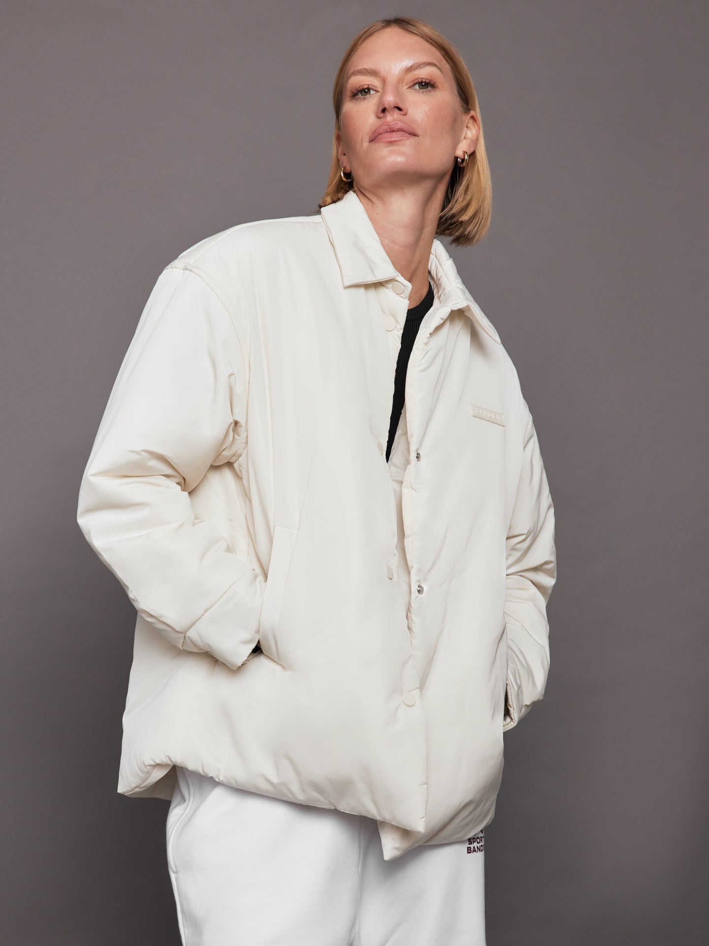 Bandier | Classic Coaches Jacket | Gardenia