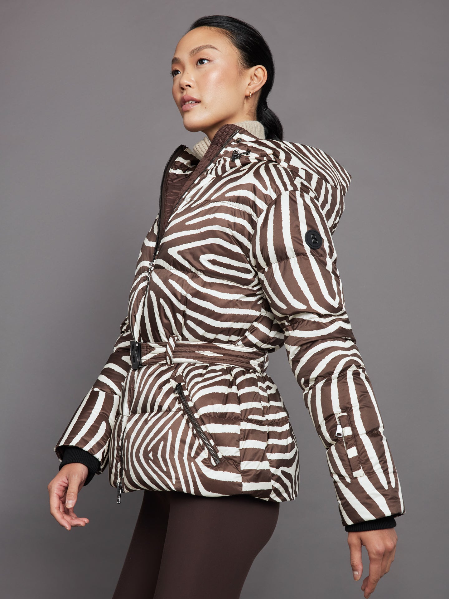 Bogner | Lucca Down Ski Jacket | Allover Zebra Print