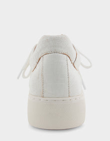 Bo Sneaker | White Crackled Leather