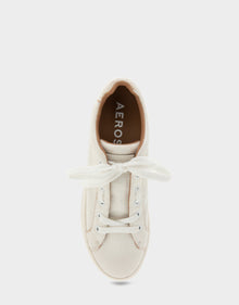 Bo Sneaker | White Crackled Leather