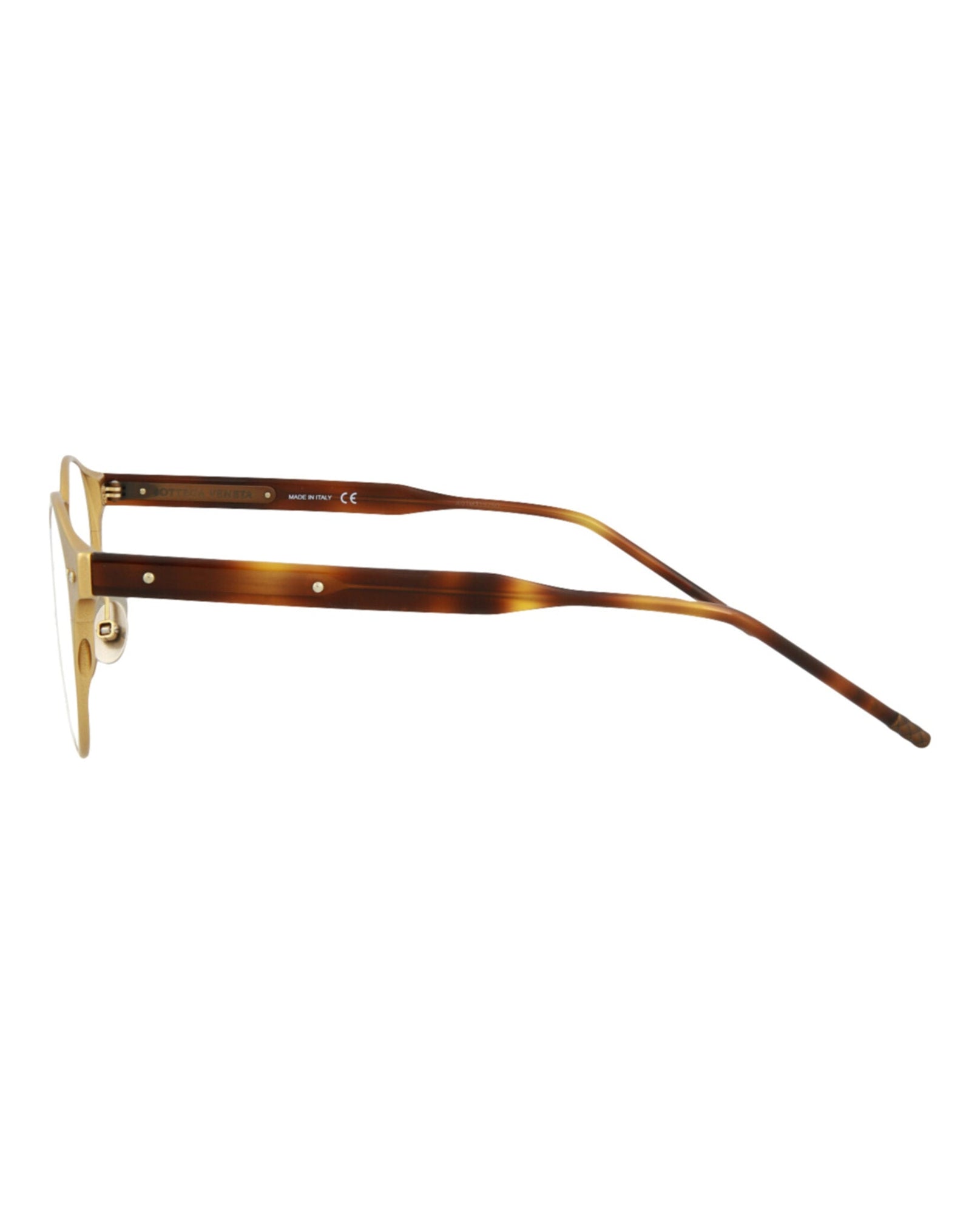 Bottega Veneta Round Alluminium Optical Frames | Bronze