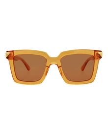 Bottega Veneta | Women | Square Acetate Sunglasses | Orange