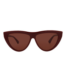 Bottega Veneta | Women | Cat Eye Acetate Sunglasses | Burgundy