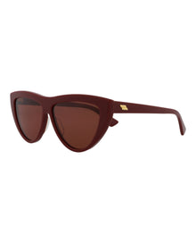 Bottega Veneta | Women | Cat Eye Acetate Sunglasses | Burgundy