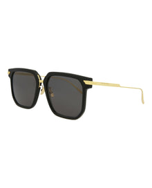 Bottega Veneta | Women | Square Acetate Sunglasses | Black