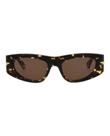 Bottega Veneta Round Acetate Sunglasses | Havana