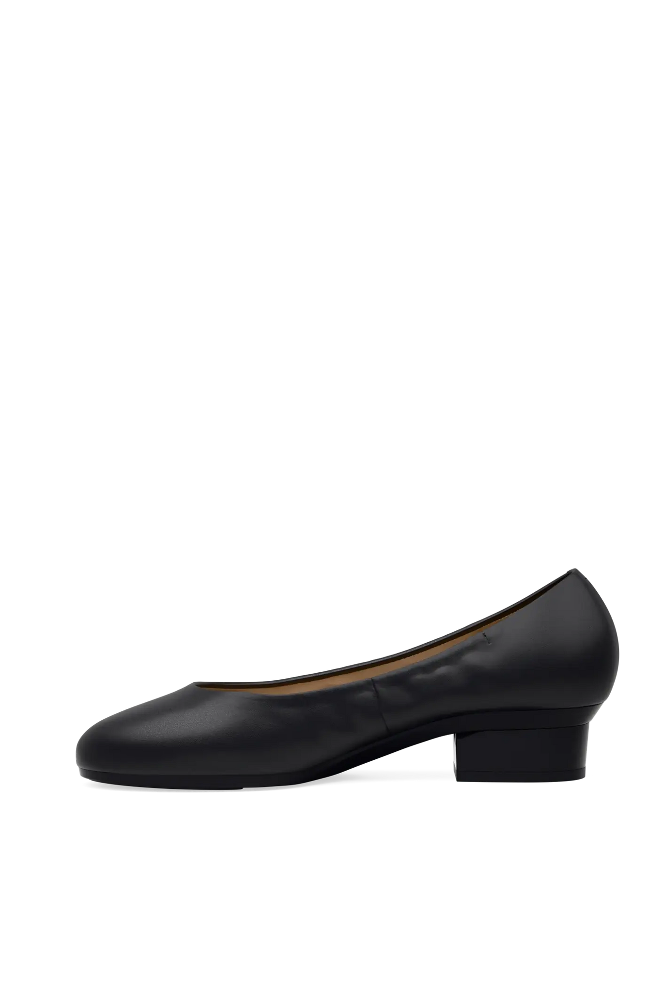 The Ballet Pump Flat | Coal Stretch Leather