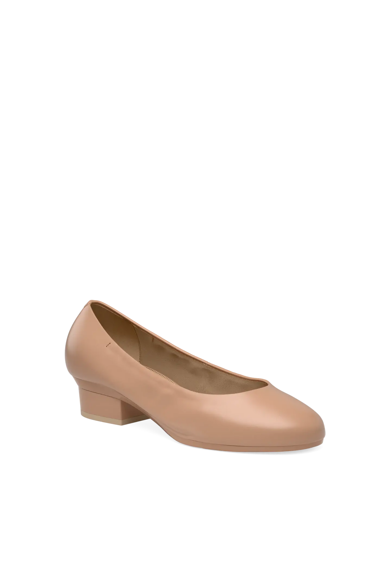 The Ballet Pump  Flat | Latte Stretch Leather