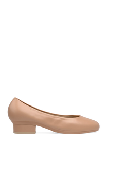 The Ballet Pump  Flat | Latte Stretch Leather