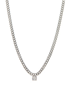 Bardot Stud Charm Necklace - Silver | Plated Silver