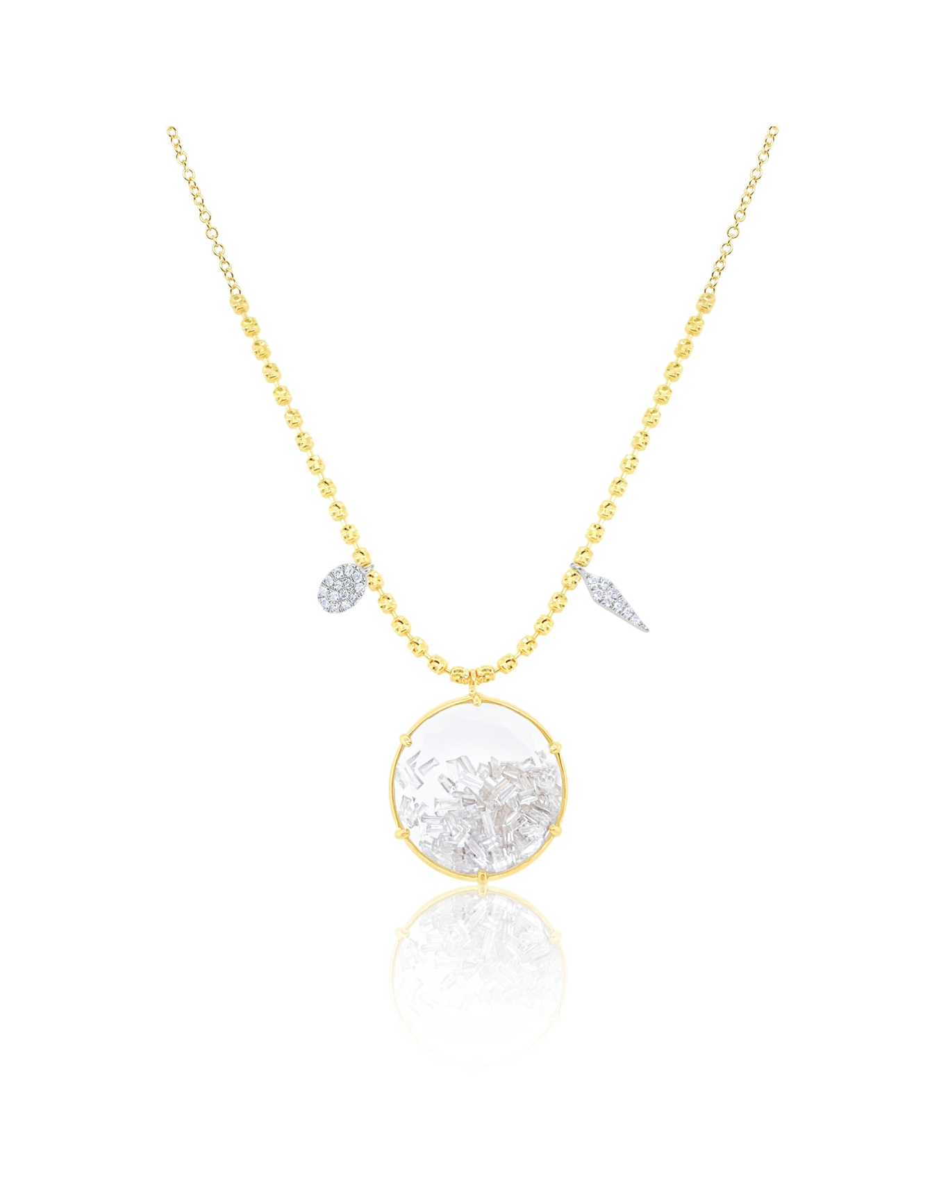 Barrel Chain Diamond Shaker | 14kt Gold