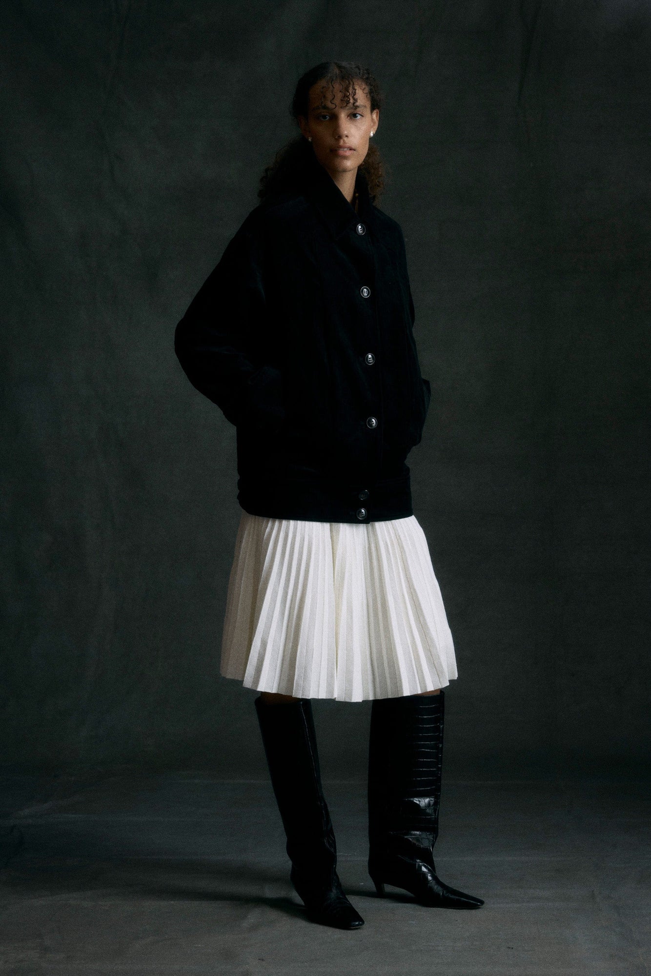 Shelby | Barry Corduroy Button Jacket in Size Small