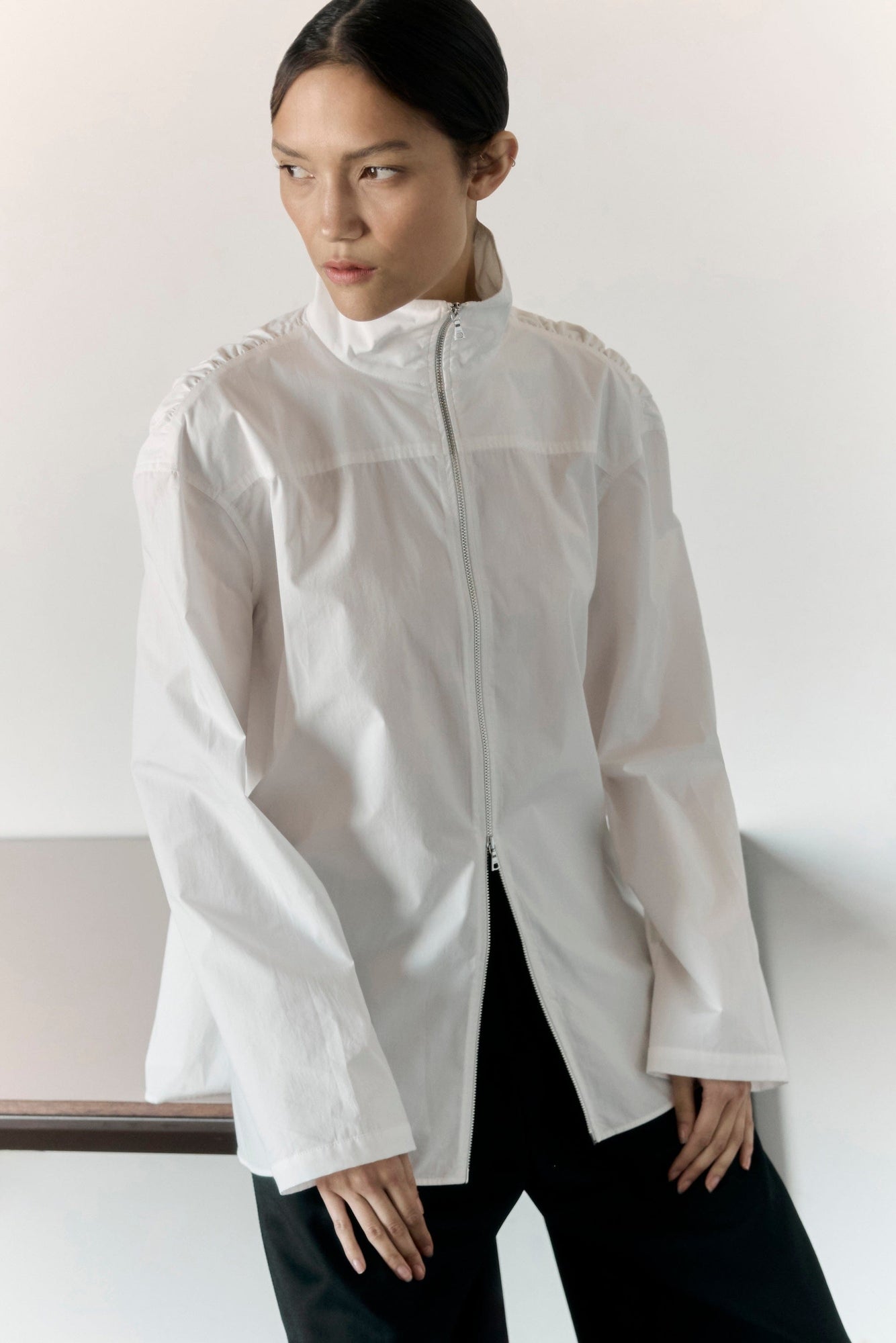 Charlotte | Baylor Cotton Back-Detail Tunic Blouse in Size Small