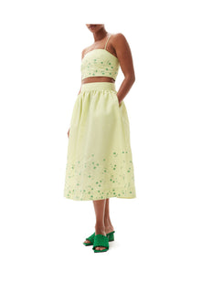 Beaded Nylon Top | Lily Green