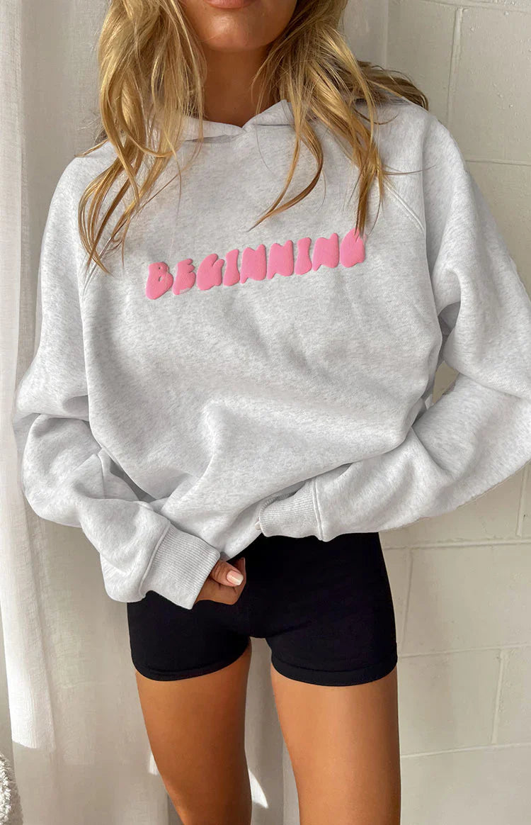 Beginning Marl Bubble Hoodie | Grey