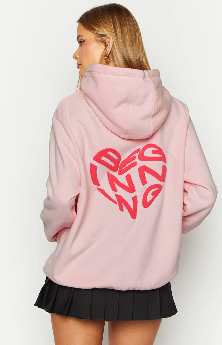 Beginning Lovey Bubble Hoodie | Pink