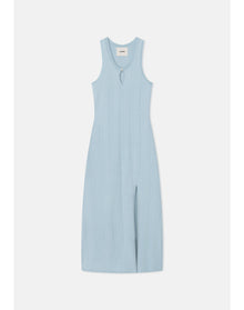 Belle | Extrafine Merino Wool Maxi Dress | Ice Blue