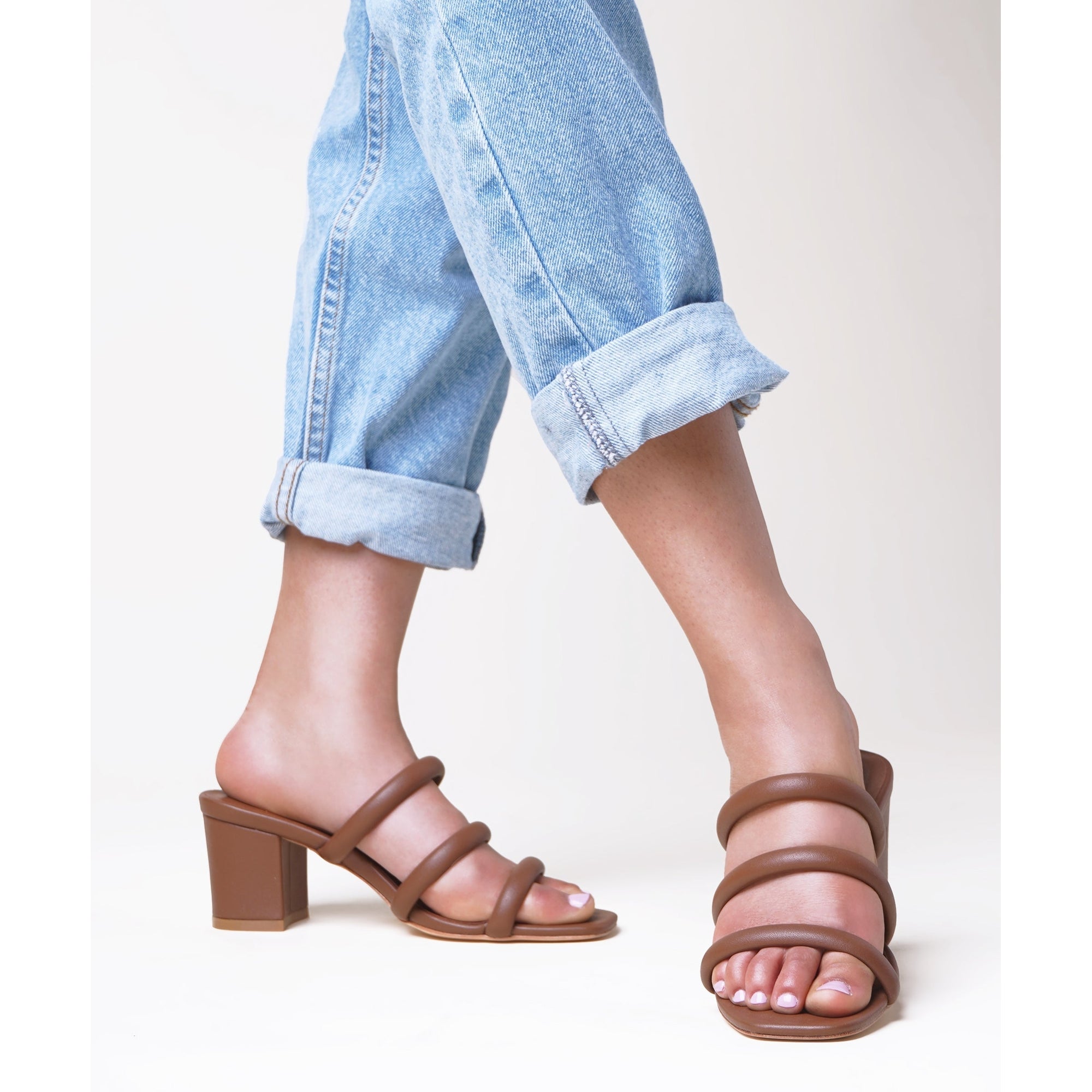 Belle Strappy Block Heel Sandal | Hazel