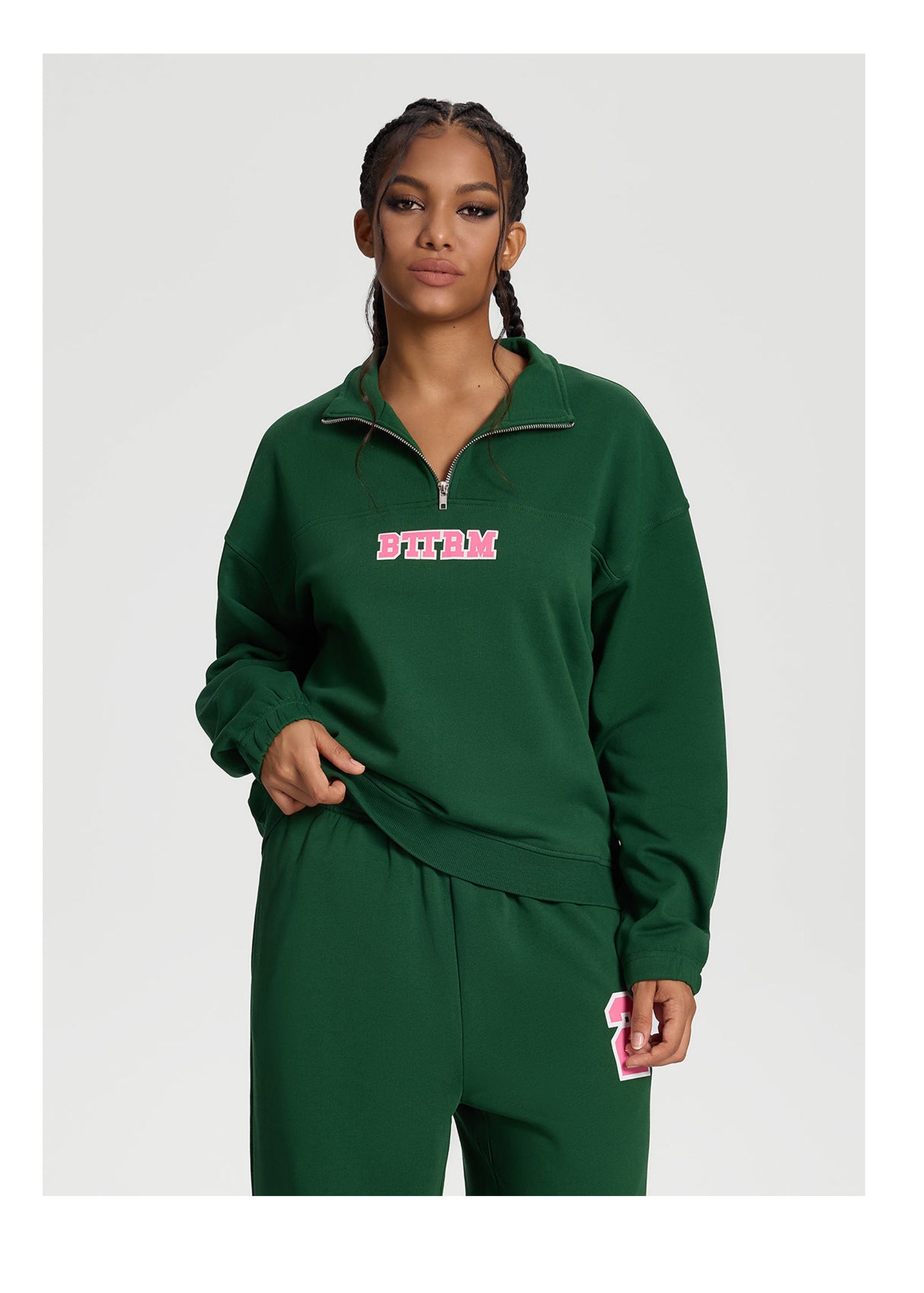 Better League Zip Sweatshirt | Urban Green