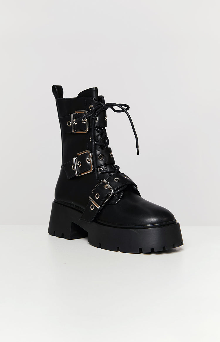 Billini Xyola Buckle Up Boots | Black