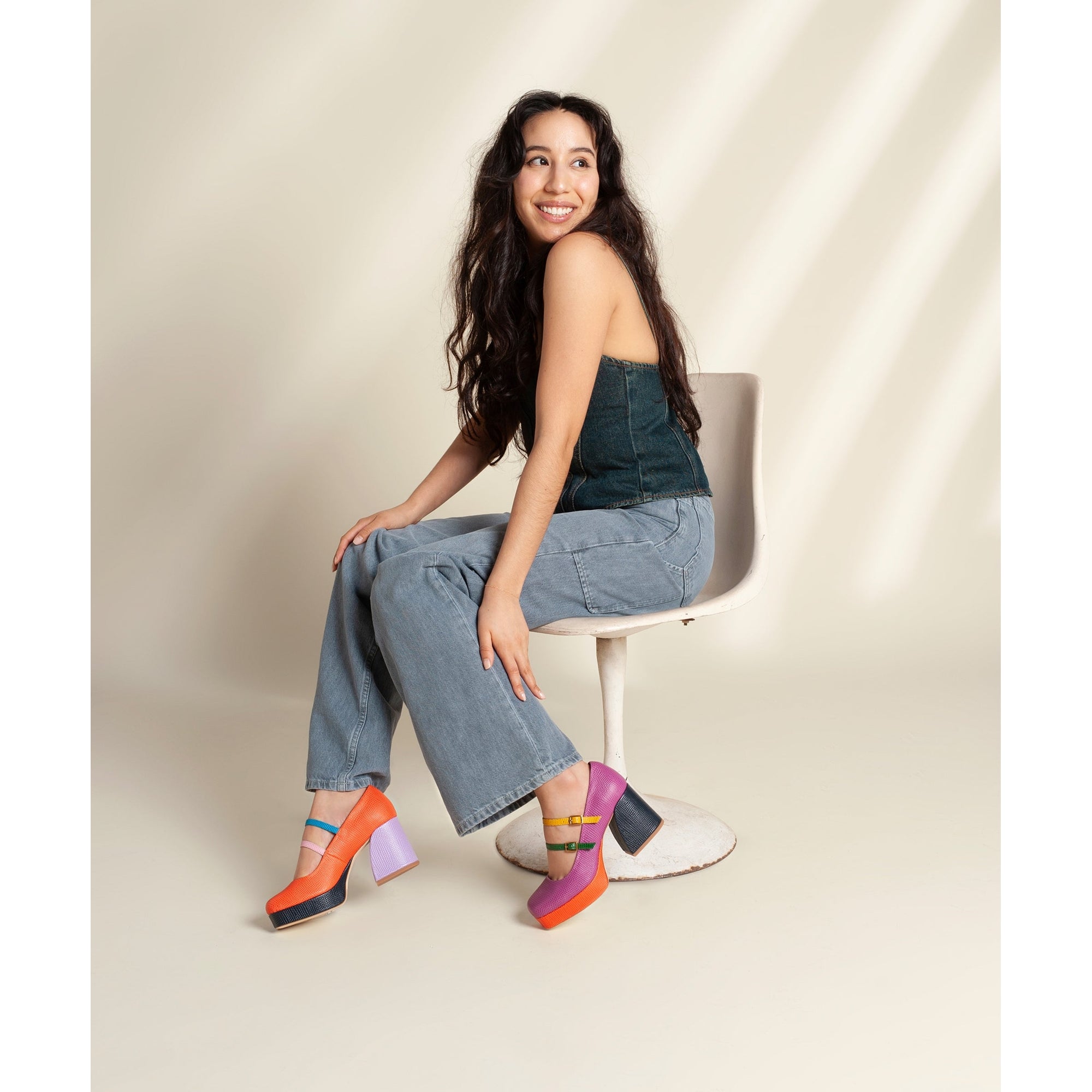 Bizzy Chunky Platform Heel | Bermuda